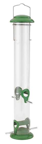 Stokes Select 38178 Wild Bird Feeder, 19 in H, 1.2 qt, Metal, Green, Polyester Powder-Coated